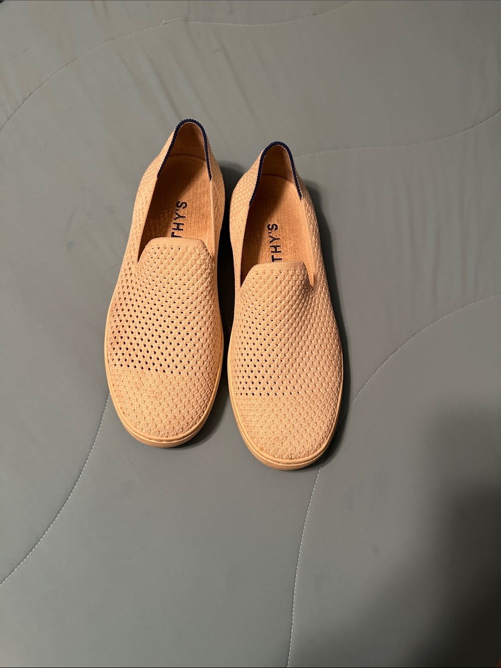 Rothy's Peach Knit Slip-On Flats